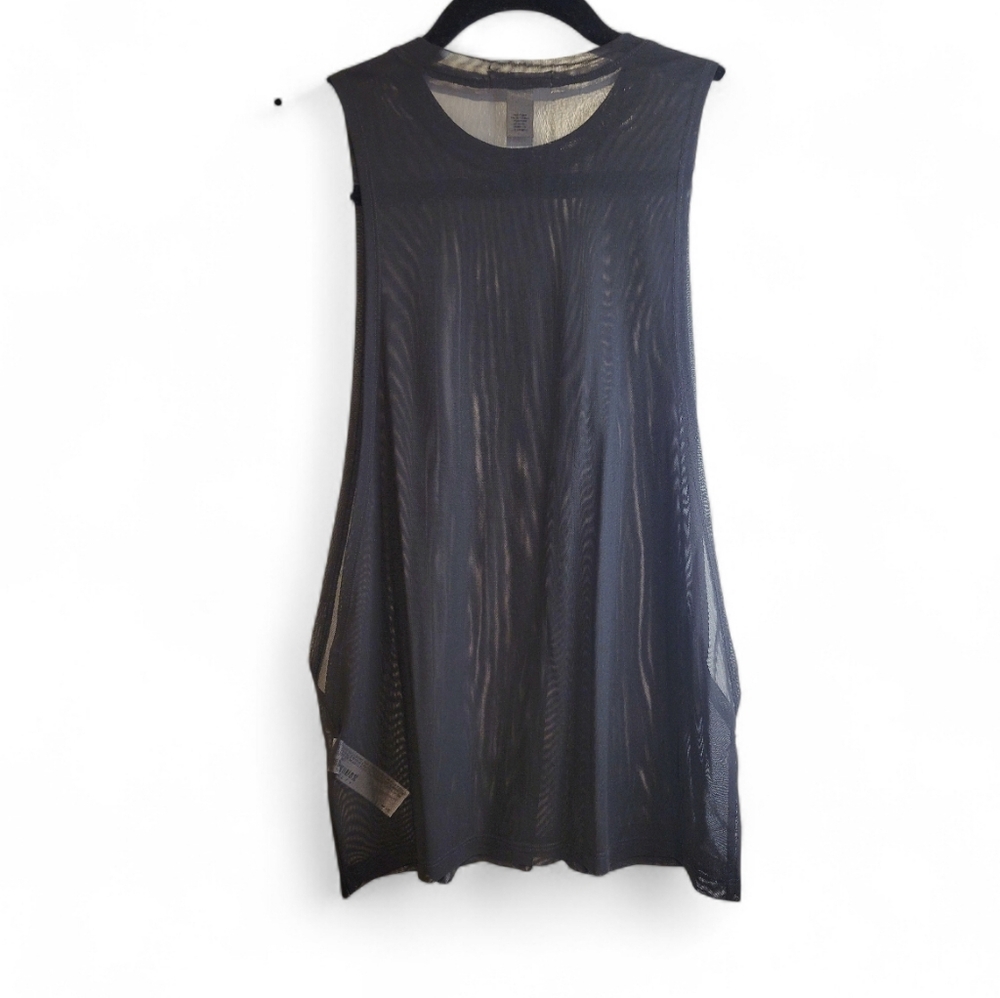 Forever 21 Black Sheer Mesh Tank Top